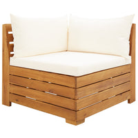 Thumbnail for Modular-Sofa-Eckelement 1 Stk. mit Kissen Akazien Massivholz