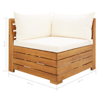 Thumbnail for Modular-Sofa-Eckelement 1 Stk. mit Kissen Akazien Massivholz