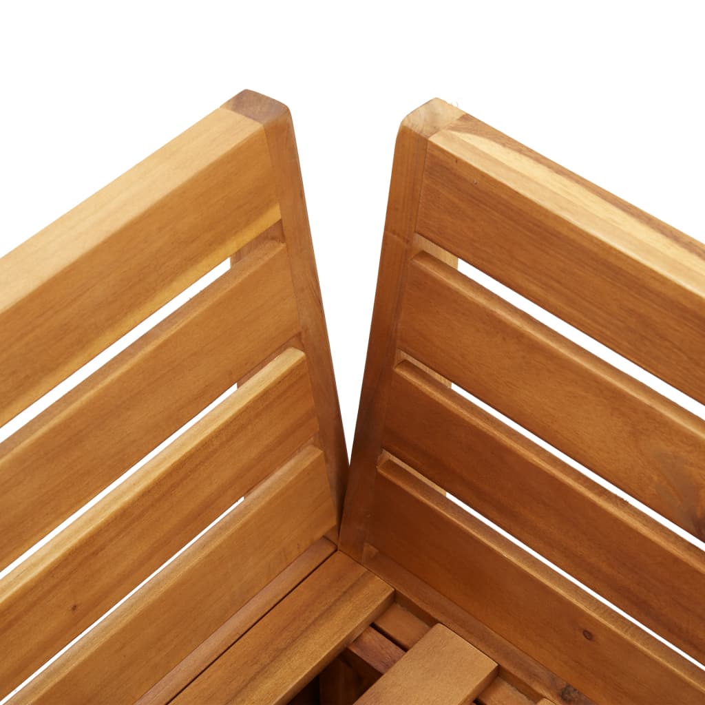 Modular-Sofa-Eckelement 1 Stk. mit Kissen Akazien Massivholz
