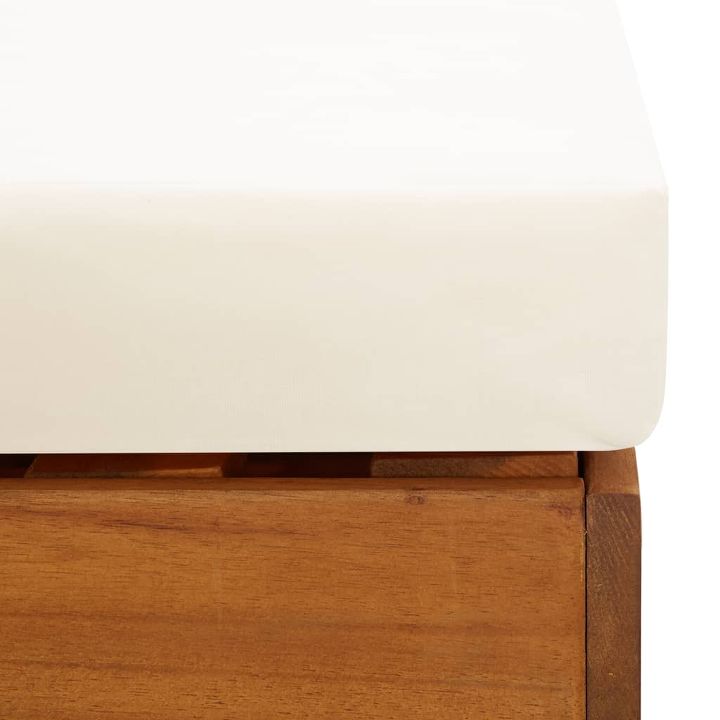 Modular-Sofa-Eckelement 1 Stk. mit Kissen Akazien Massivholz