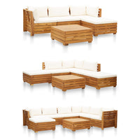 Thumbnail for Modular-Mittelsofa 1 Stk. mit Auflagen Massivholz Akazie
