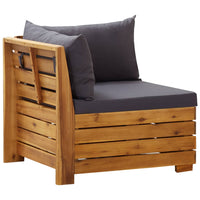 Thumbnail for Modular-Ecksofa 1 Stk. mit Auflagen Massivholz Akazie