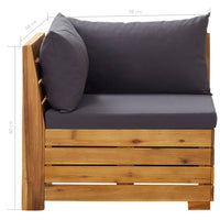Thumbnail for Modular-Ecksofa 1 Stk. mit Auflagen Massivholz Akazie