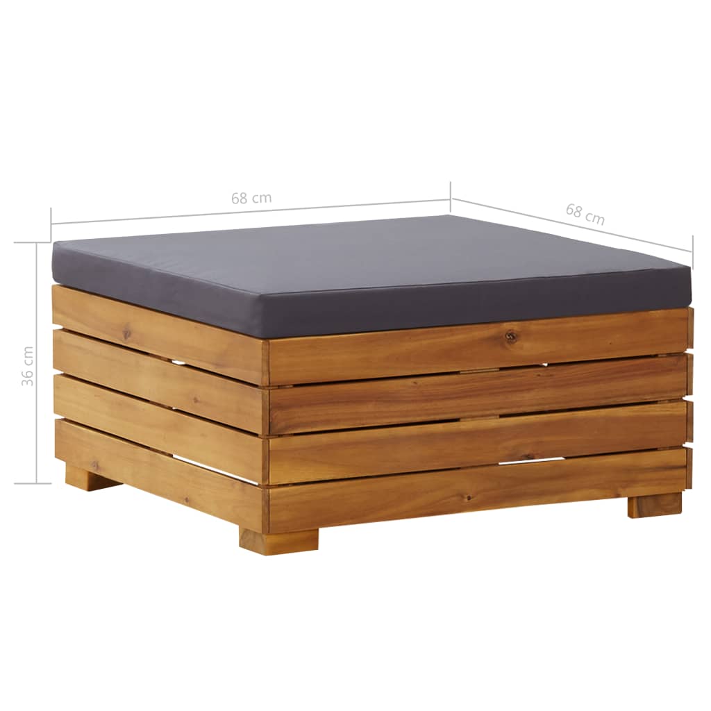 Modular-Fußhocker 1 Stk. mit Auflage Massivholz Akazie
