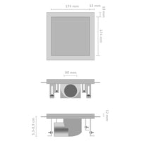 Thumbnail for Duschablauf 2-in-1 Flacher und Flieseneinsatz-Deckel 20×20 cm