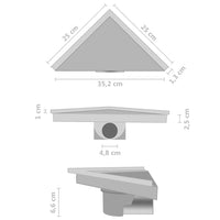 Thumbnail for Duschablauf 2-in-1 Abdeckung 25×25 cm Edelstahl