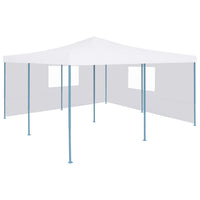 Thumbnail for Faltpavillon mit 2 Seitenwänden 5x5 m Weiß
