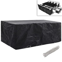 Thumbnail for Gartenmöbel-Abdeckungen 2 Stk. 8 Personen Poly Rattan 10 Ösen