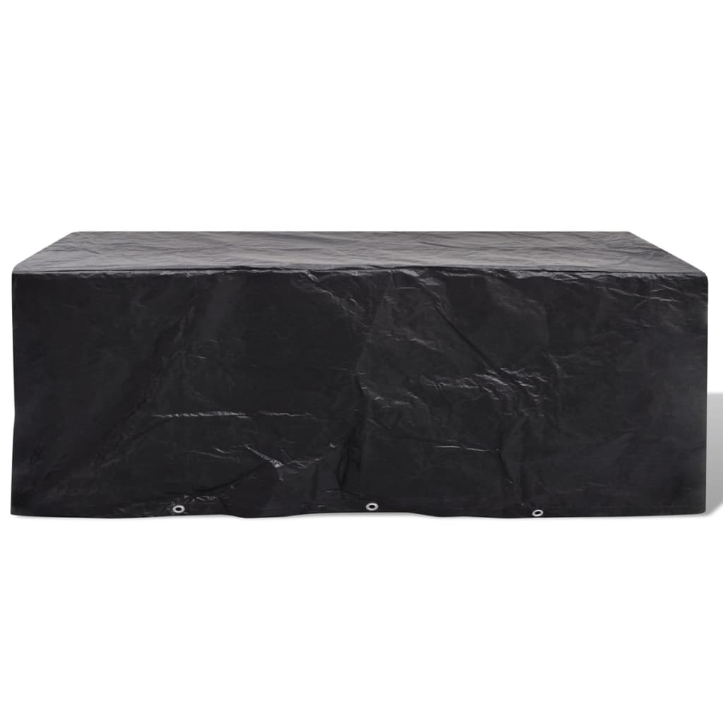 Gartenmöbel-Abdeckungen 2 Stk. 8 Personen Poly Rattan 10 Ösen