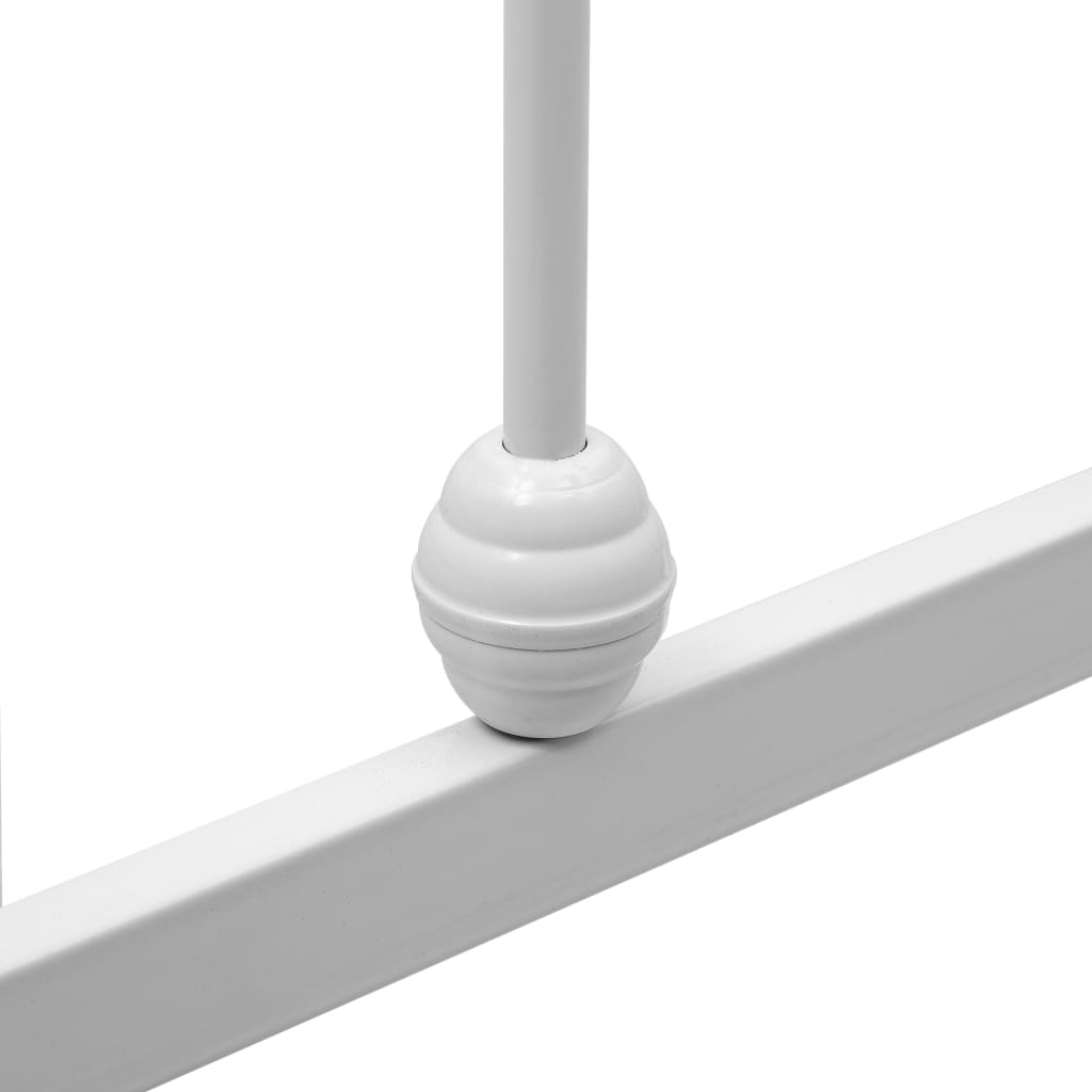 Bettgestell Weiß Metall 140×200 cm