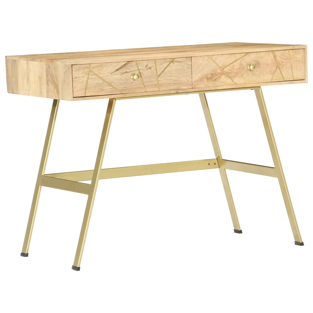 Schreibtisch mit Schubladen 100×55×75 cm Massivholz Mango