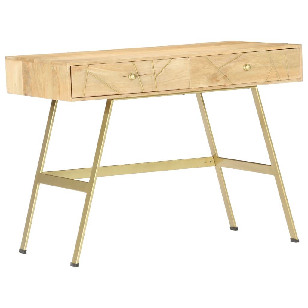 Schreibtisch mit Schubladen 100×55×75 cm Massivholz Mango