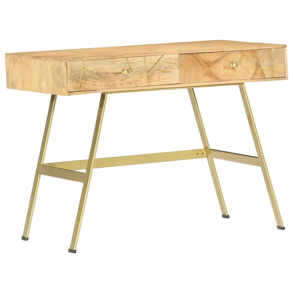 Schreibtisch mit Schubladen 100×55×75 cm Massivholz Mango
