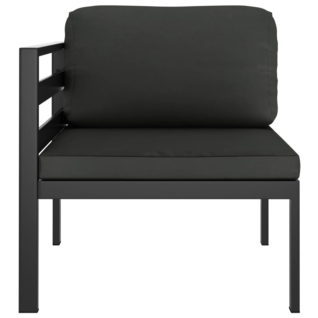 Modular-Sofa-Eckteil 1 Stk. mit Kissen Aluminium Anthrazit