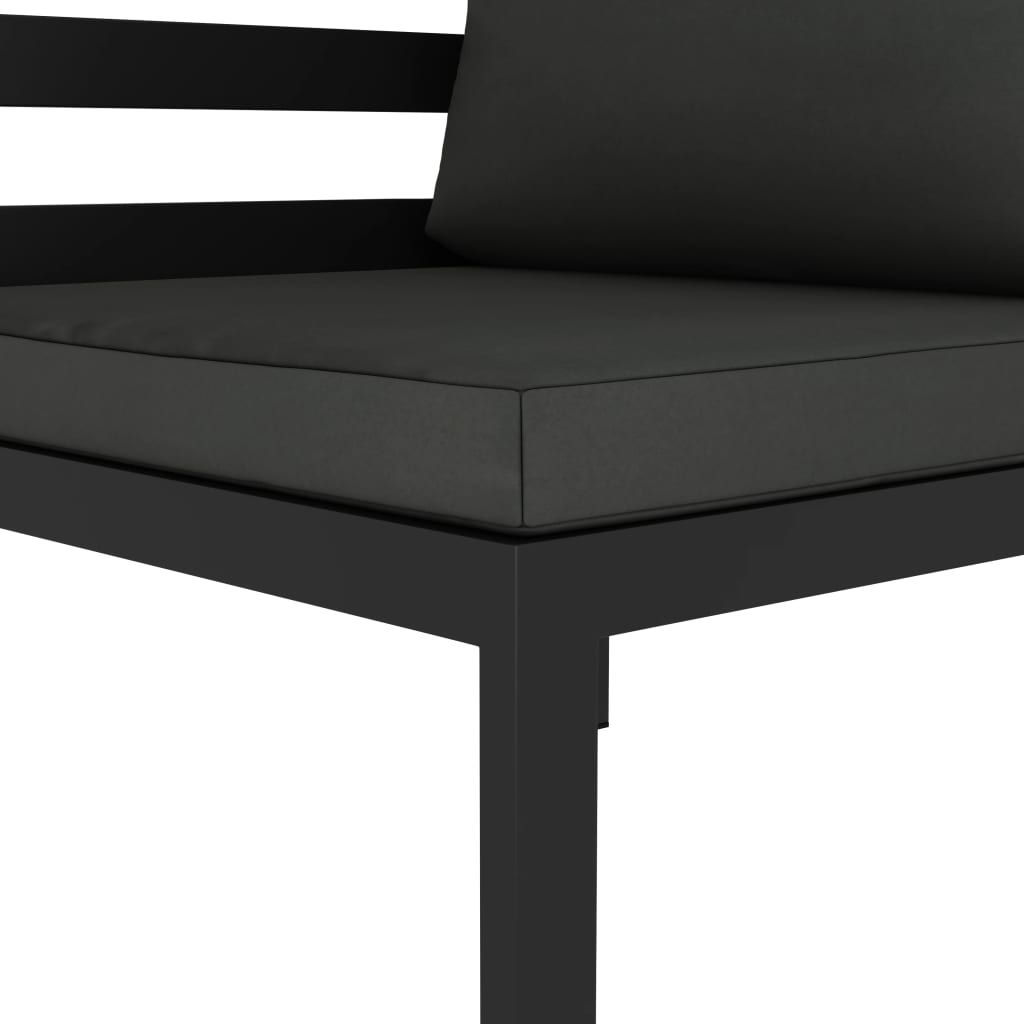 Modular-Sofa-Eckteil 1 Stk. mit Kissen Aluminium Anthrazit