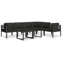 Thumbnail for Modular-Sofa-Eckteil 1 Stk. mit Kissen Aluminium Anthrazit
