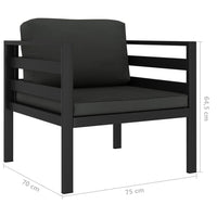 Thumbnail for Einzelsofa mit Kissen Aluminium Anthrazit
