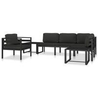 Thumbnail for Einzelsofa mit Kissen Aluminium Anthrazit