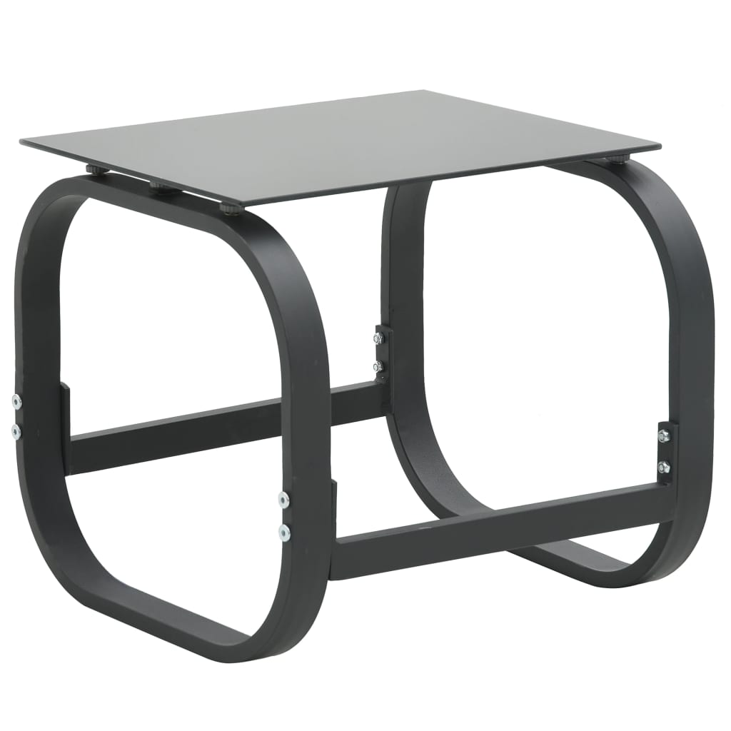 Sonnenliegen 2 Stk. mit Tisch Textilene und Aluminium