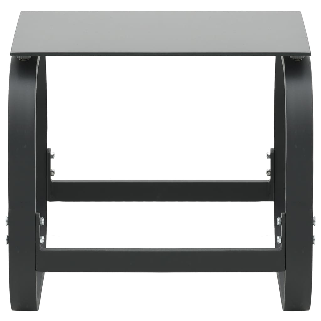 Sonnenliegen 2 Stk. mit Tisch Textilene und Aluminium