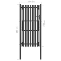 Thumbnail for Gartentor Stahl 1x2,5 m Anthrazit