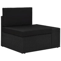 Thumbnail for Modulares Sofa-Eckteil mit Armlehne (links) Poly Rattan Schwarz