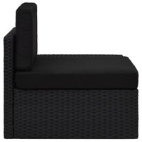 Thumbnail for Modulares Sofa-Eckteil mit Armlehne (links) Poly Rattan Schwarz