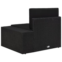 Thumbnail for Modulares Sofa-Eckteil mit Armlehne (links) Poly Rattan Schwarz