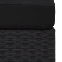 Thumbnail for Modulares Sofa-Eckteil mit Armlehne (links) Poly Rattan Schwarz