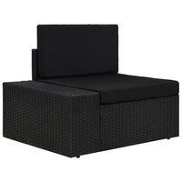 Thumbnail for Modulares Sofa-Eckteil mit Armlehne (rechts) Poly Rattan Schwarz