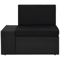 Thumbnail for Modulares Sofa-Eckteil mit Armlehne (rechts) Poly Rattan Schwarz