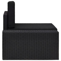 Thumbnail for Modulares Sofa-Eckteil mit Armlehne (rechts) Poly Rattan Schwarz