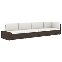 Thumbnail for Modulares Sofa-Eckteil mit Armlehne (rechts) Poly Rattan Schwarz
