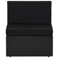 Thumbnail for 2-tlg. Garten-Lounge-Set Poly Rattan Schwarz