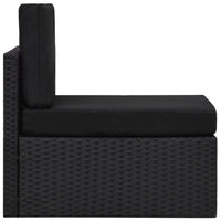 Thumbnail for 2-tlg. Garten-Lounge-Set Poly Rattan Schwarz