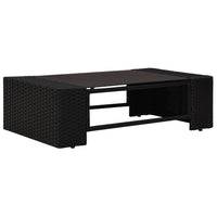 Thumbnail for 2-tlg. Garten-Lounge-Set Poly Rattan Schwarz