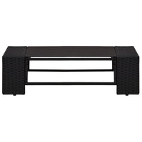 Thumbnail for 2-tlg. Garten-Lounge-Set Poly Rattan Schwarz