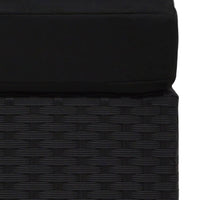 Thumbnail for 2-tlg. Garten-Lounge-Set Poly Rattan Schwarz