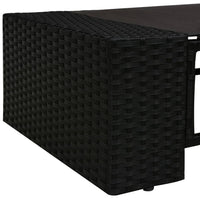 Thumbnail for 2-tlg. Garten-Lounge-Set Poly Rattan Schwarz