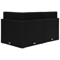 Thumbnail for Modulares 2-Sitzer-Sofa Poly Rattan Schwarz