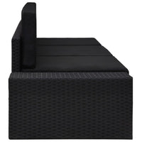 Thumbnail for Modulares 3-Sitzer-Sofa Poly Rattan Schwarz