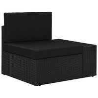 Thumbnail for 3-tlg. Garten-Lounge-Set Poly Rattan Schwarz