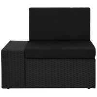 Thumbnail for 3-tlg. Garten-Lounge-Set Poly Rattan Schwarz