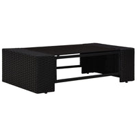 Thumbnail for 3-tlg. Garten-Lounge-Set Poly Rattan Schwarz