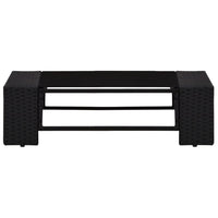 Thumbnail for 3-tlg. Garten-Lounge-Set Poly Rattan Schwarz