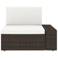 Thumbnail for Modulares Sofa-Eckteil mit Armlehne (links) Poly Rattan Braun