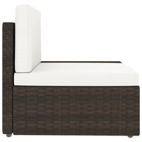 Thumbnail for Modulares Sofa-Eckteil mit Armlehne (links) Poly Rattan Braun