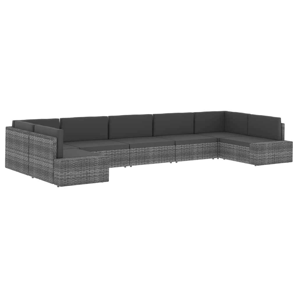 Modulares Sofa-Eckteil mit Armlehne (links) Poly Rattan Braun