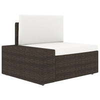 Thumbnail for Modulares Sofa-Eckteil mit Armlehne (rechts) Poly Rattan Braun