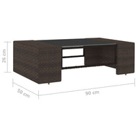 Thumbnail for 2-tlg. Garten-Lounge-Set Poly Rattan Braun